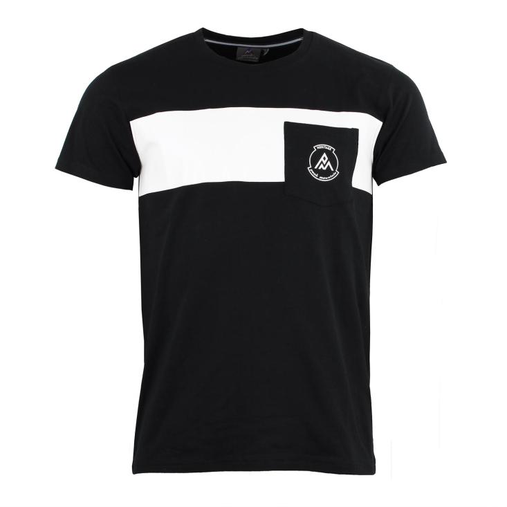 T-shirt manches courtes Homme CABRI noir/blanc Peak Mountain