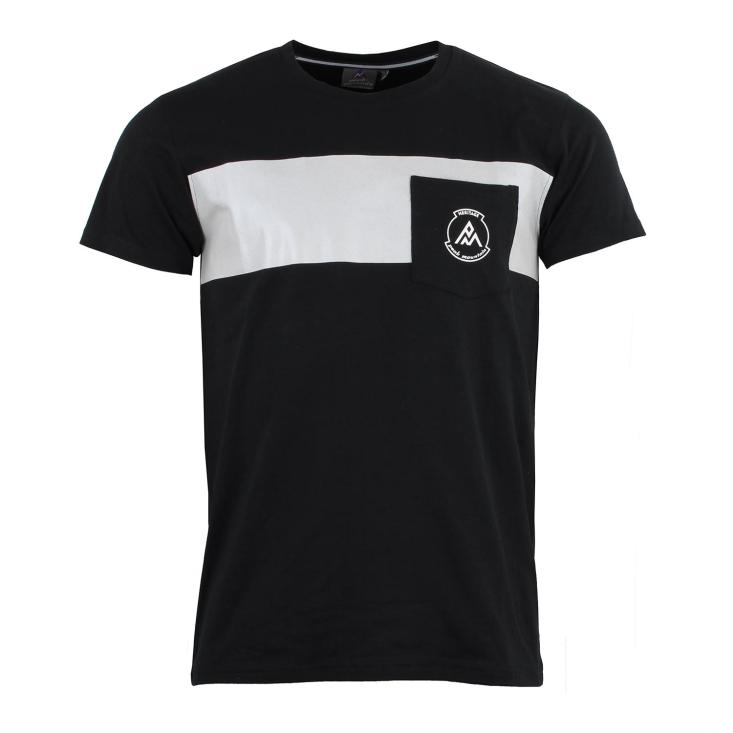 T-shirt manches courtes Homme CABRI noir/argent Peak Mountain