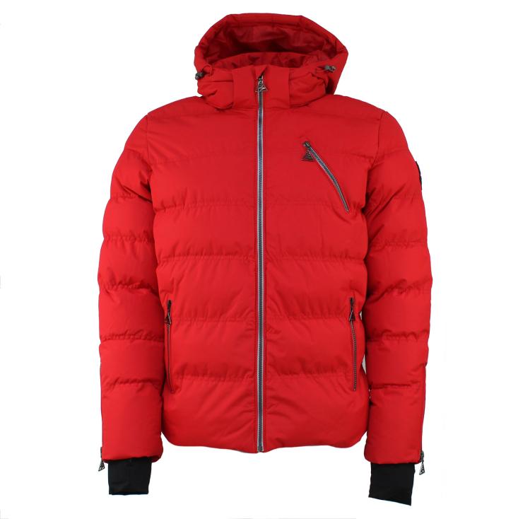 Doudoune citadine et sportswear pour hiver Homme CARES rouge Peak Mountain