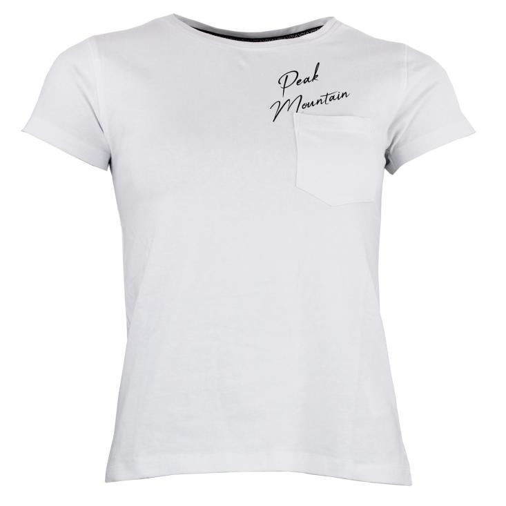 T-shirt Femme AJOJO blanc Peak Mountain