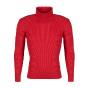 Pull col roulé homme CALFY rouge