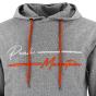 Sweat à capuche french terry full zip Homme CODEK gris clair chiné Peak Mountain